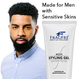 Men Hair Styling Gel Fragrance Free 8 oz (2-Pack Gift Set) - pH Balanced for Men with Sensitive Skin - Not Too Firm or Light - Just Normal Hold for Normal Hair Styles - Hypoallergenic-No Bumps