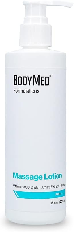 BodyMed Formulations Massage Lotion, 8 oz. – Fragrance-Free, All-Natural Lotion for Massage Therapy – Leaping Bunny Certified – with Arnica Extract & Jojoba – Non-Staining, & Paraben Free