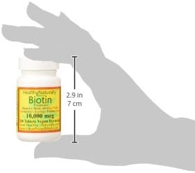 Biotin 10,000 mcg (500 Tablets) for Hair Growth, Skin, Strong Nails, biotin 10mg