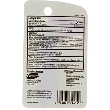 Carmex Classisc Lip Balm Medicated 0.35 oz (Pack of 10)