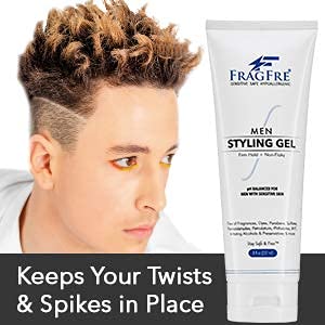 Men's Firm Hold Hair Gel for Aggressive Styles - Paraben-Free Hypoallergenic Formula for Sensitive Skin, No Irritations - 8 oz