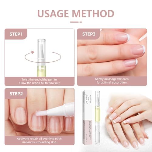 2PCS Cuticle Oil Pen, Nail Growth and Strengthener,Nail Growth Oil,Nail Hardener for Damaged nails