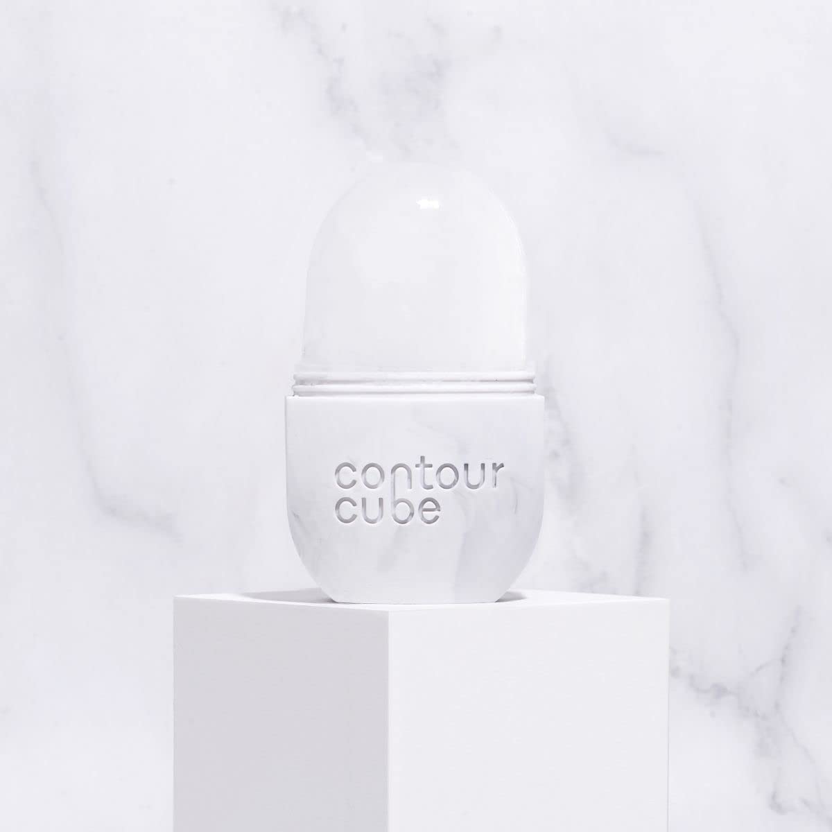 Contour Cube Mini - Revolutionary Ice Roller for Sculpting & De-Puffing - Face Ice Roller & Massager - Ice Mold for Face - Compact Skin Care Tools for Daily Skincare & Travel - Marble