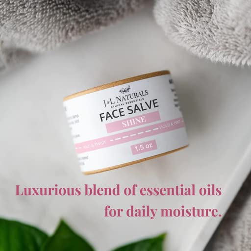 J&L Naturals Sustainable Face Salve Brightening Moisturizer for Dull, Dry Skin | Organic Ingredients, 100% Natural, Eco-Friendly | Cruelty Free, Vegan, Paraben Free (5-Pack)