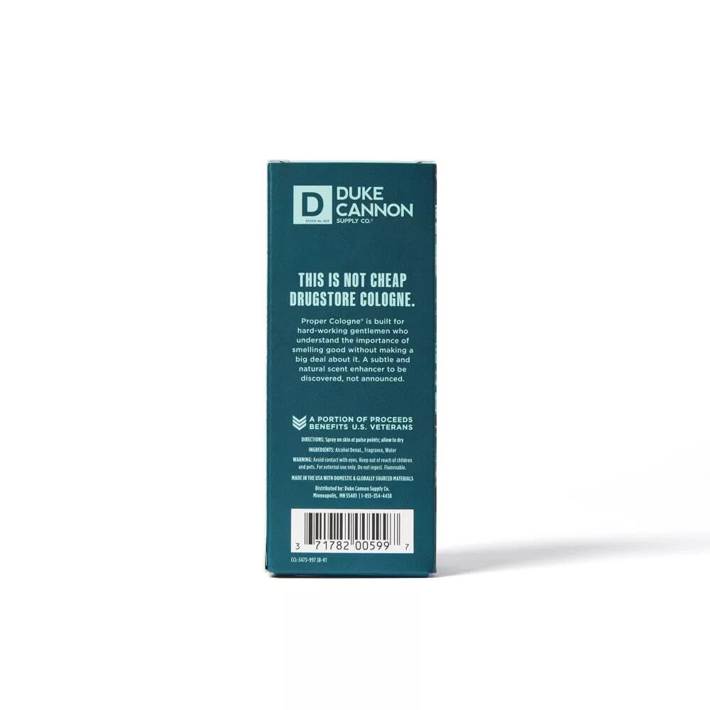 Duke Cannon Proper Cologne Seawolf | Men's Eau de Parfum | Driftwood and Coastal Air | Subtle, Fresh Long-Lasting Scent | 1.7 fl oz