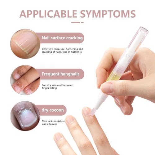 2PCS Cuticle Oil Pen, Nail Growth and Strengthener,Nail Growth Oil,Nail Hardener for Damaged nails