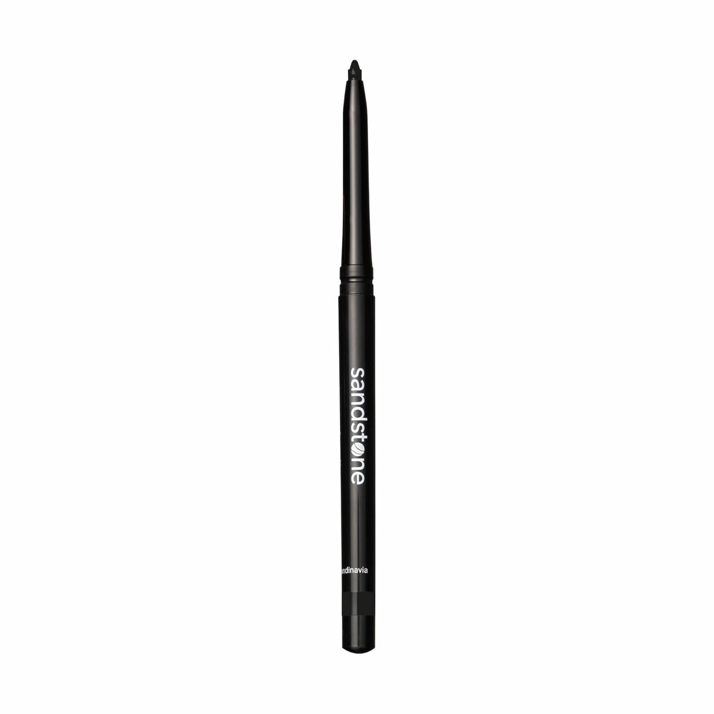 Sandstone Scandinavia Waterproof Eyeliner Pencil - Vegan Hypoallergenic for Sensitive Eyes - Smudge Proof Gel liner - Hypoallergenic Makeup (Black)
