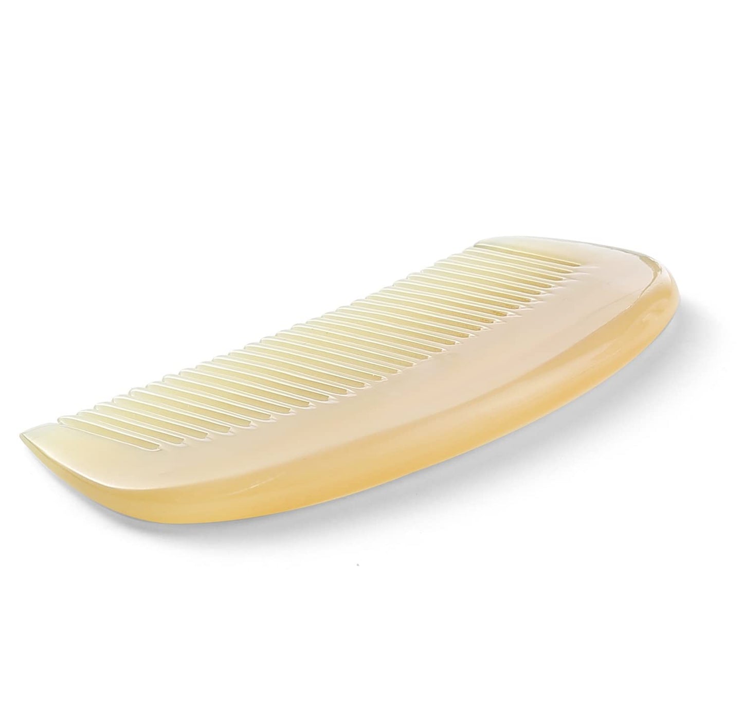 Premium Quality 100% Handmade Anti Static Natural Sheep Horn Comb - Professional Detangling Massage Comb (Semicircle STY1)