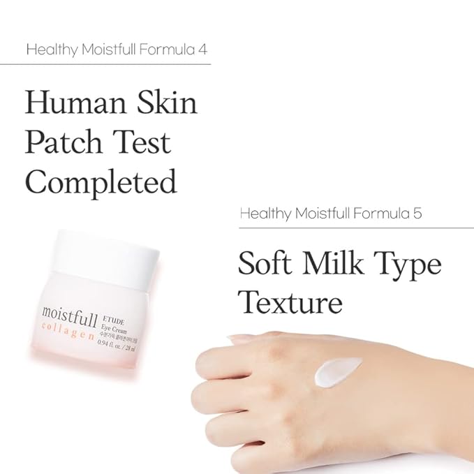 ETUDE Moistfull Collagen Eye Cream 28ml(0.94 fl.oz) (21AD) | Skin Care Facial Moisturizing Night Cream | Hydrating Collagen Eye Cream | Korean Skin Care, Kbeauty, Perfect for Gift