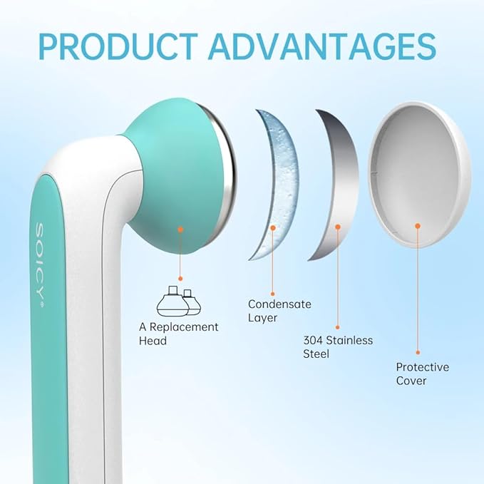 ONLYSKY BEAUTY Cooling Ice Roller Facial Massage Roller for Face (Green)