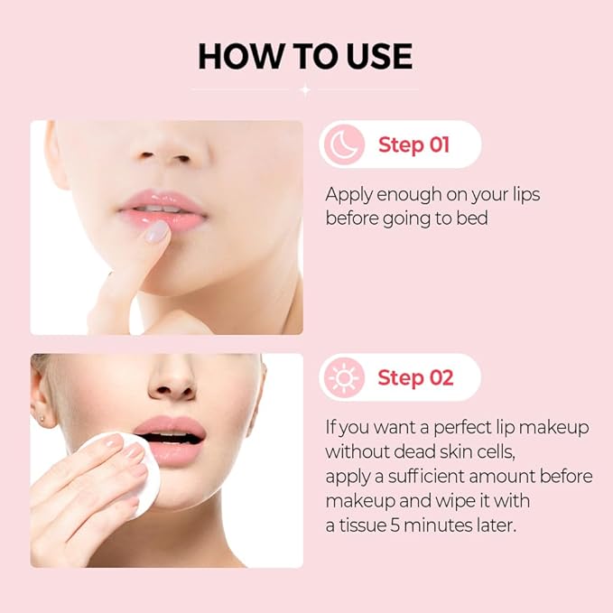 Klavuu Lip Mask Set (2PCS) โ Overnight Deep Hydrating Korean Lip Balm Treatment for Very Dry, Chapped Lips | Lip Lightening & Plumping with Instant Hydration | Gentle Exfoliating (Vanilla & Coconut)