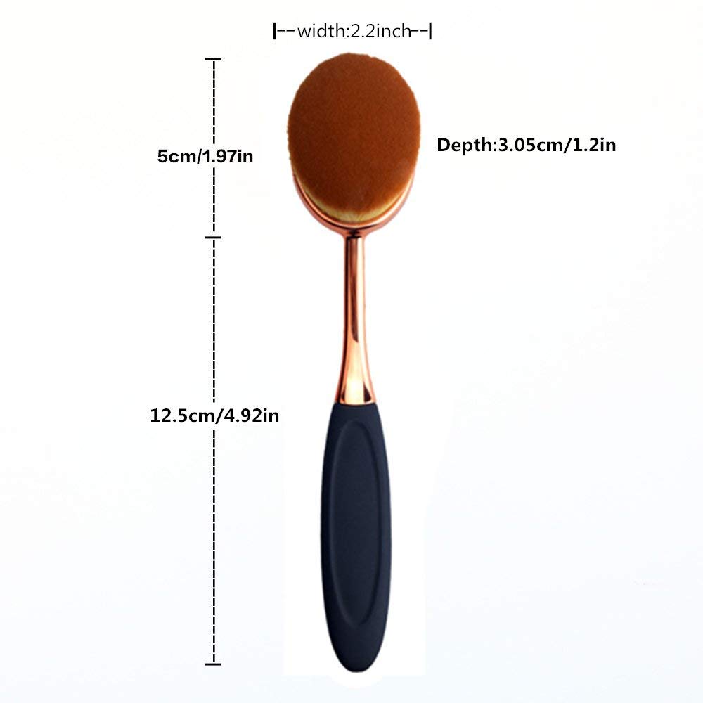 Yoseng Oval Foundation Brush Large Toothbrush Makeup Brushes Fast Flawless Application Liquid Cream Powder Foundation(Pack of 2)