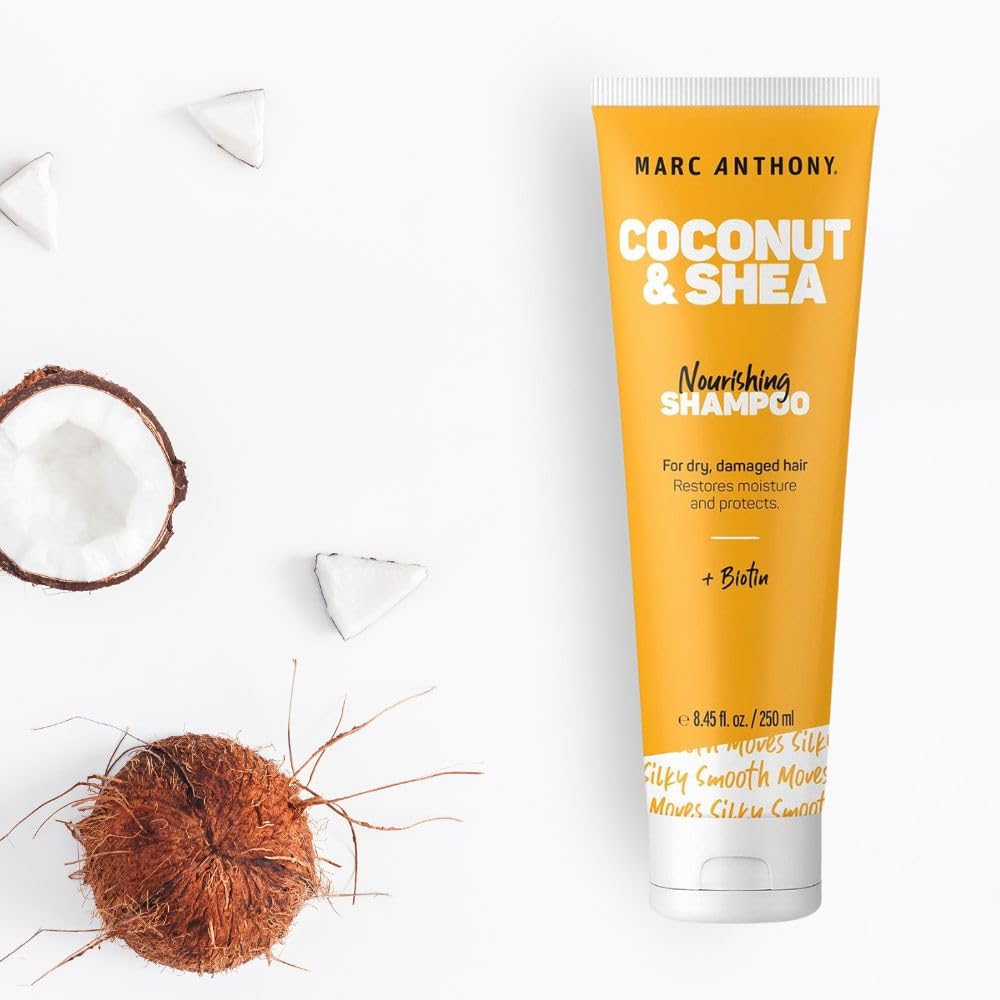 Marc Anthony Oil Shea Butter Hydrating Shampoo Ounces, Coconut, 8.4 Fl Oz