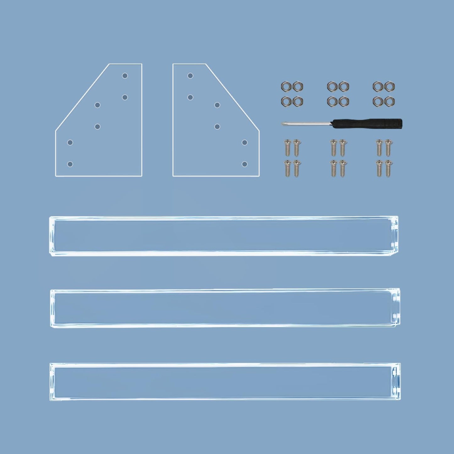 Kingtaily 3 Layers Stand Shelf Holder Clear Acrylic Rack for Nail Polish Organizer Essential Oil Storage Sunglasses Makeup