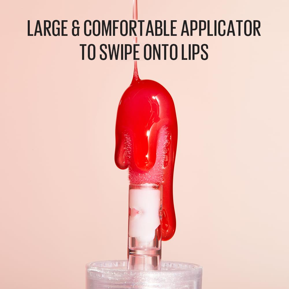 Kaja Lip Plumping - Juicy Glass 06 Apple Cider | Hydrating, Feel Plumped and Lightweight with Vitamin Tree Fruit Oil, Vegan, Cruelty-Free, Clear Tint Stain Shine Gloss Plumper, Long Lasting