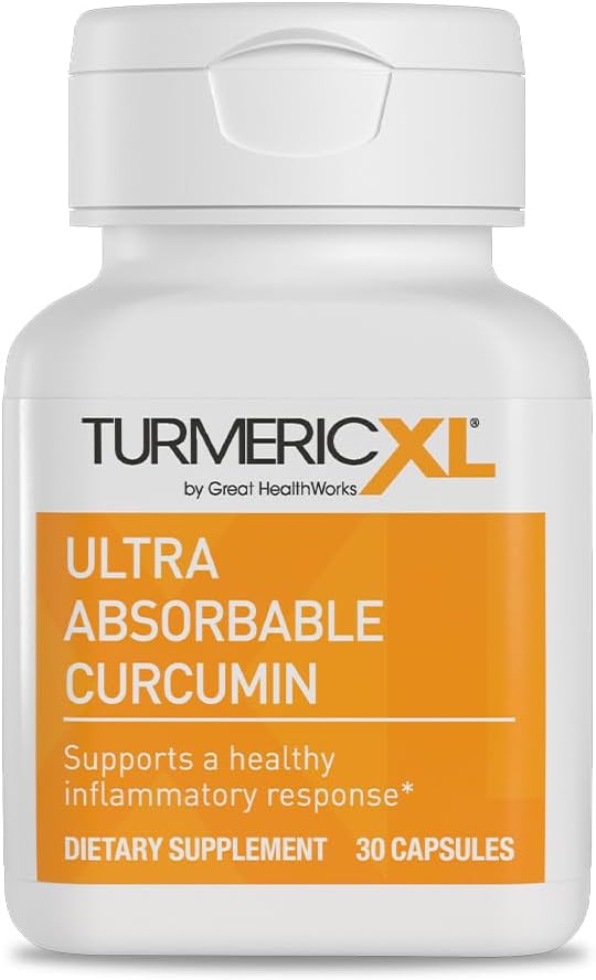 TurmericXL Natural Joint Support & Healthy Inflammatory Response Supplement - 250mg Turmeric Extract Delivers 45x More Curcumin - High Absorption, Gluten-Free – 30 Veggie Capsules
