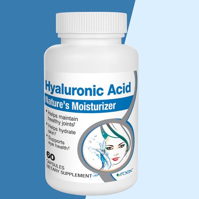 Roex Vitamins | Hyaluronic Acid | Lubricates Joints | Joint Support | Vegetable Capsules | 60 Count