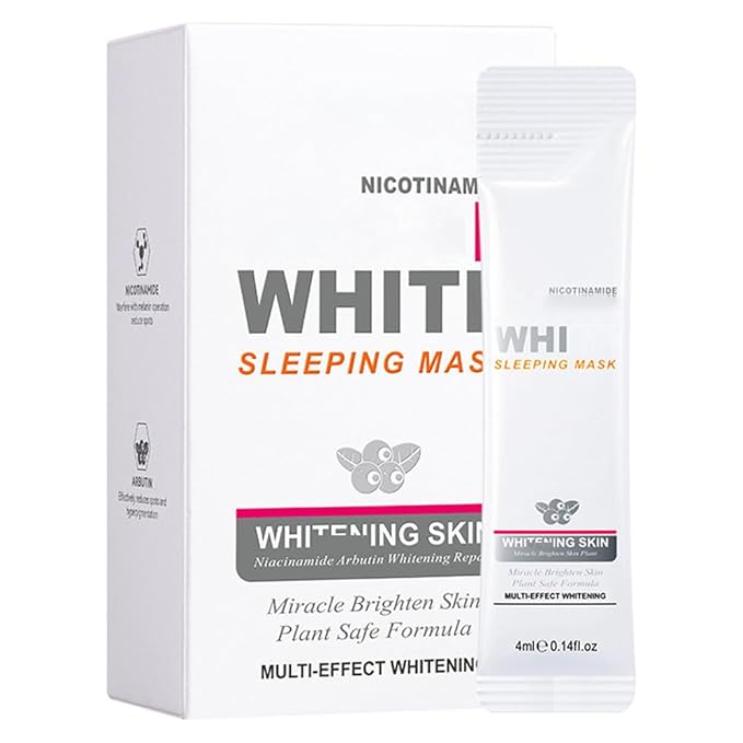 10X Collagen Anti-Aging Sleep Mask โ Active Protein Technology โ Intensive Hydration, Reduces Sagging & Dullness, Skin Care, Smooth & Whitilight, Cruelty-free (20PCS-Arbutin White Jelly Mask)