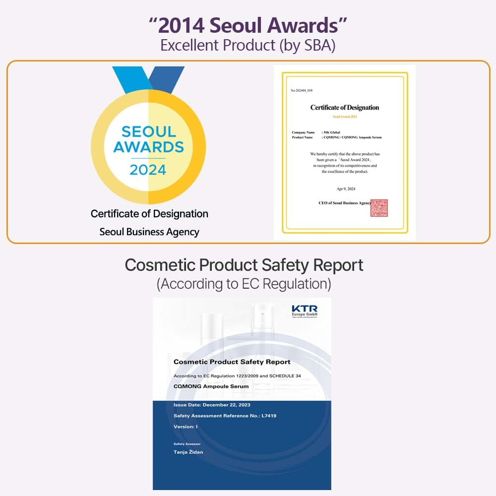 Ampoule Facial Serum 1.69 fl oz for Glowy Skin, Hydrating, Wrinkles, Dark spot, Fleckles & Blemish/Hyaluronic Acid, Vitamin C, Collagen, Peptide, Niacinamide/Natural Herb Scent/Korean