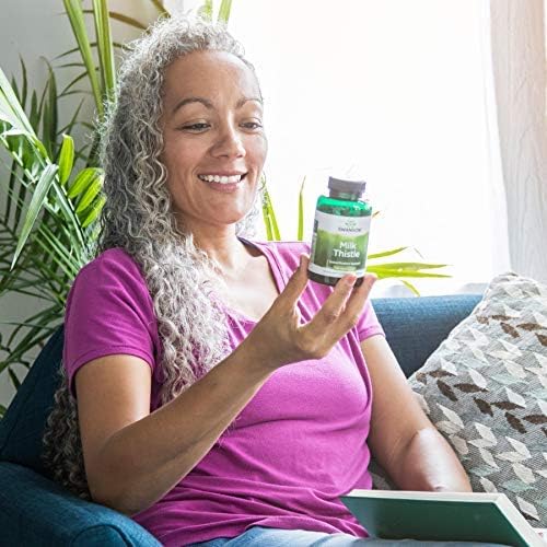 Swanson Milk Thistle-Herbal Liver Support Supplement-Natural Wellbeing-(100 Capsules, 500mg Each)
