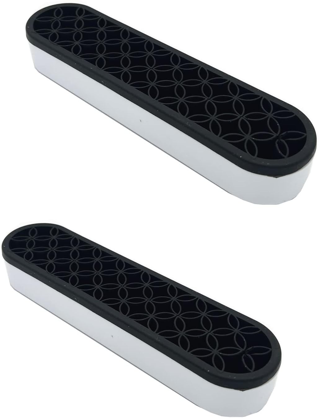 2 PCS Multi-Purpose Cosmetic Storage Box, Desktop Organizers Silicone Make Up Brush Storage Stand Desktop Storage Box for Brush,Eyeliner Pencil,Art Supplies, Painting Brush(Black)