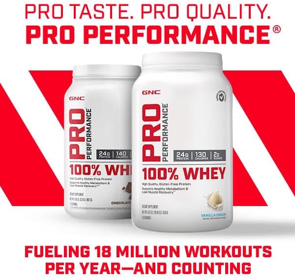 GNC Pro Performance 100% Whey Protein Powder - Chocolate Supreme, 64 Servings, Supports Healthy Metabolism and Lean Muscle Recovery
