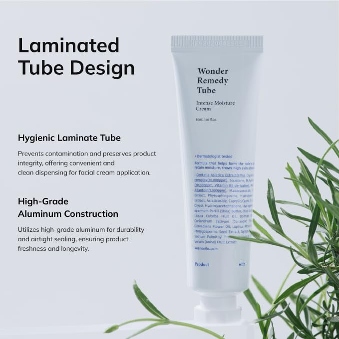 keenoniks Hydrating & Barrier-Repair Cream for Dry & Sensitive Skin β Korean Moisturizer with CICA & Ceramide β 50ml (1.69 fl oz)