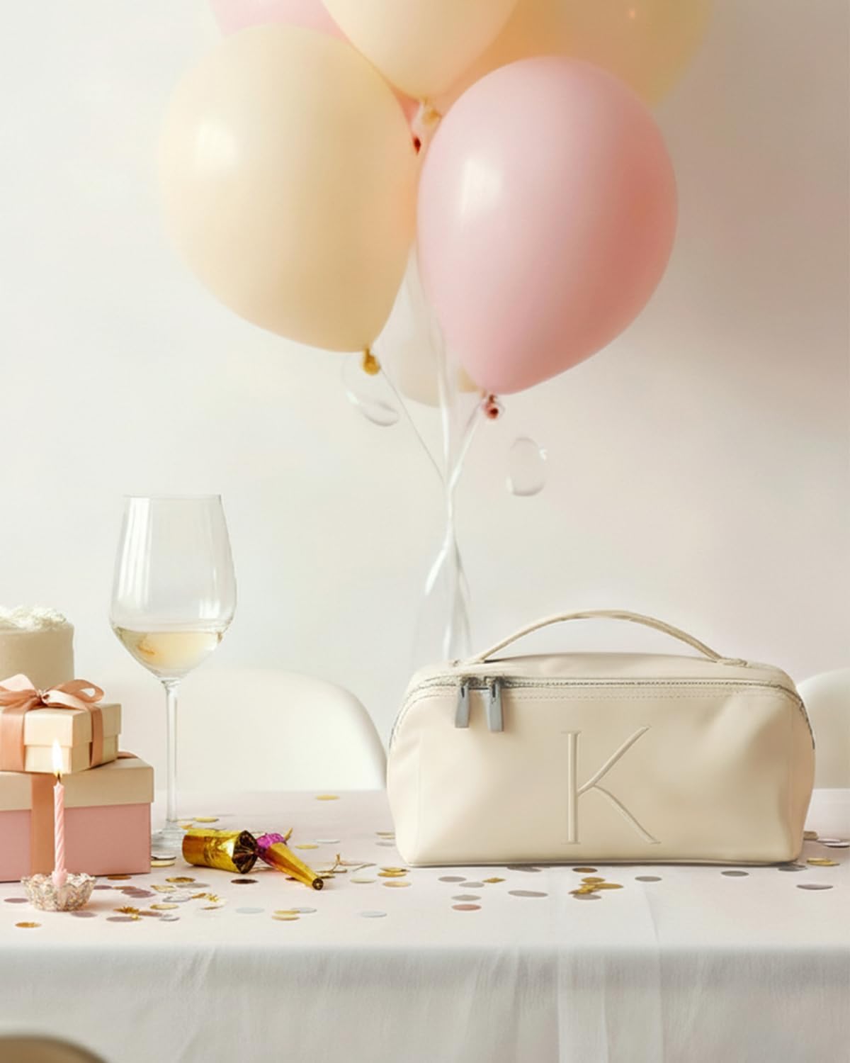 EACHY Travel Makeup Bag,Large Capacity Cosmetic Bags for Women,Waterproof Portable Pouch Open Flat Toiletry Bag Pattern Makeup Bag