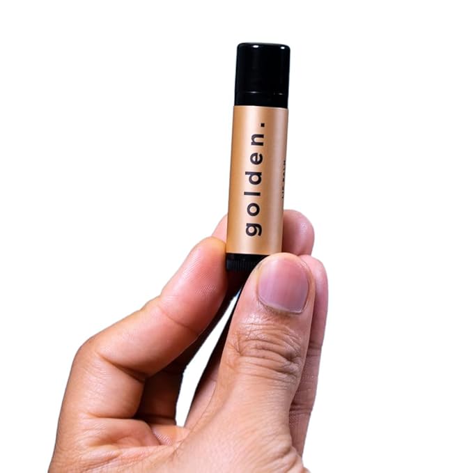 Golden Grooming Co. Lip Balm Set for Men - Soothing & Moisturizing Lip Balms for Dry, Cracked, Chapped Lips - Infused with Aloe Vera & Vitamin E - Vanilla Scent - Pack of 10