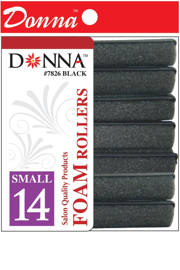 DONNA Foam Hair Rollers, Curlers with Hair Clips for Heatless Hairdressing Styling (5/8" (D) SMALL)