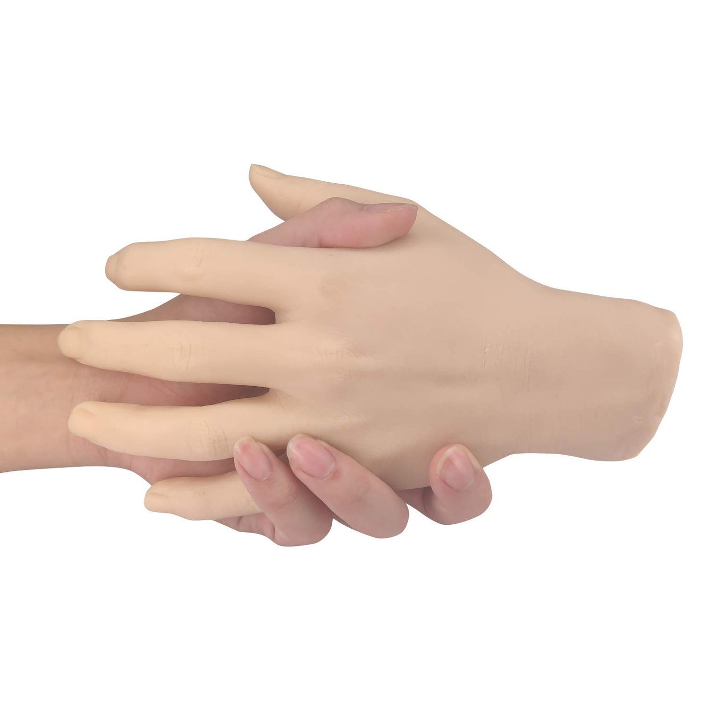 Medarchitect Silicone Henna Tattoo Practice Hand Life Sized Fake Skin Hand Model to Tattoo Training Education for Experienced Tattoo Artists and Beginners (Left Hand)