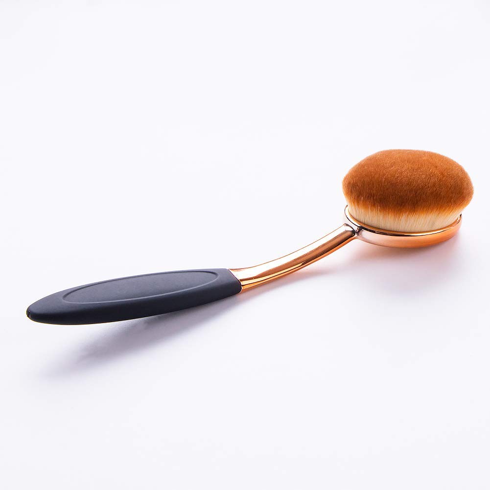 Yoseng Oval Foundation Brush Second Largest Toothbrush makeup brushes Fast Flawless Application Liquid Cream Powder Foundation(2pack)