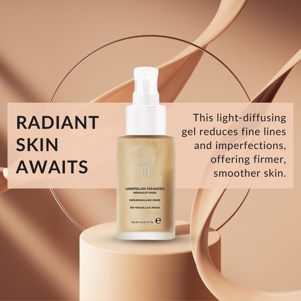 Underglow by Color Me Beautiful, Gel-Based Face Primer for Dewy, Glowing Skin, Hydrating, Smoothing and Plumping, Fills In Fine Lines
