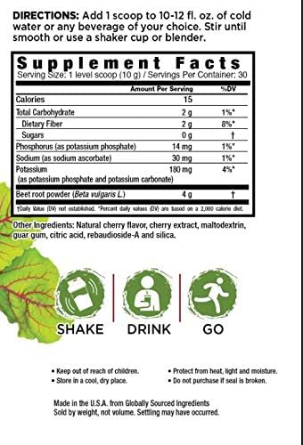 COUNTRY FARMS Bountiful Beets, Wholefood Beet Extract Superfood, Helps Support Healthy Circulation and Promote Energy, Nitric Oxide Boost, Cherry Flavor, 30 Servings
