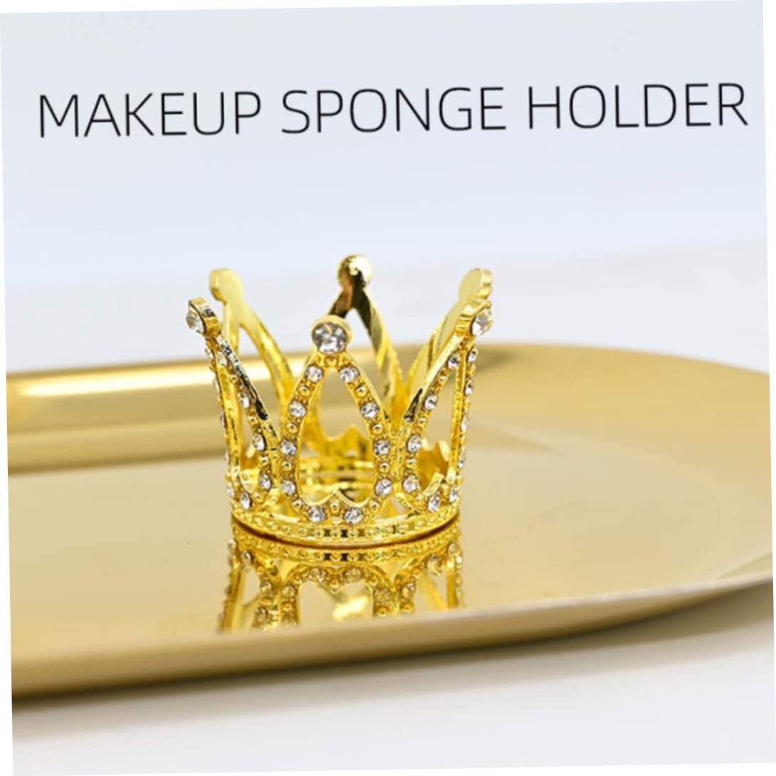 Makeup Puff Rack Beauty Sponge Dry Stand Powder Puff Storage Holder Container Silver 3PCS Makeup Sponge Drying Stand