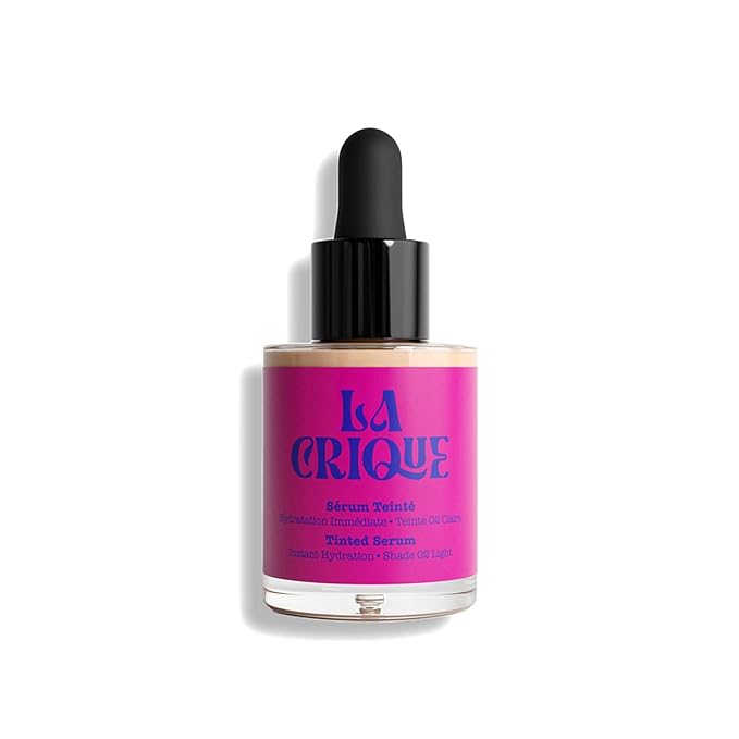 Tinted Serum - Hydrating Face Serum with Hyaluronic Acid - Skin Tint - Lightweight Foundation for Skin Glow - 99% Natural Ingredients - Vegan Makeup & Skincare - 1.0 Fl Oz โ 02 Light