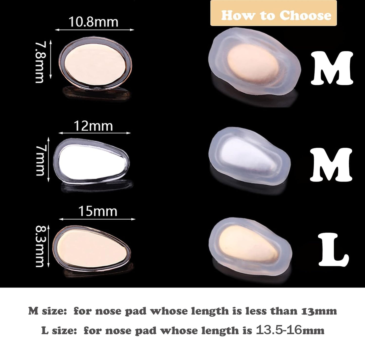 OPUGIT Eyeglass Nose Pad Covers, Slip-on Silicone Nose Pad for Glasses, Soft Eyeglass Repair Kit with Nose Piece Pads, Anti-Slip Eyewear Protective Covers Nose Bridge Pads(White,5 Pairs)