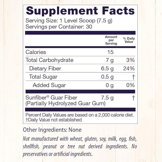 Healthy Origins Healthy Fiber - Clear Mixing (Sunfiber), 225 g - Gut Health Supplements for Women & Men - Fiber Powder Dietary Supplement - Gluten-Free Supplement - 7.9 Oz