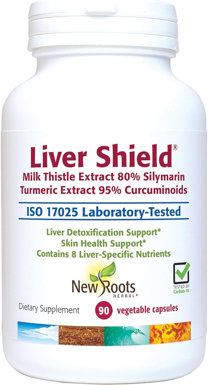 NEW ROOTS HERBAL Liver Shield 80% Silymarin 90 Capsules