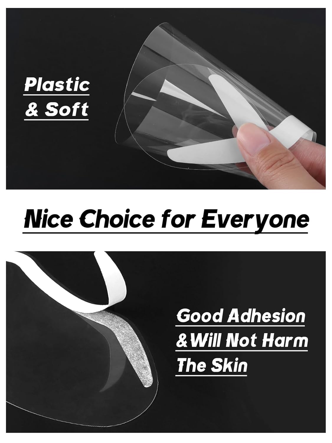 EBANKU 200 Pcs Shower Visor Face Eye Shield, Plastic Shower Shield Bath Visor Eye Protector Makeup Protective Eyebrow Shower Visors for Adults Showering Haircut Hairspray