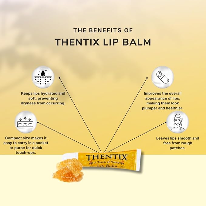Lip Balm, 10ml (.35oz) - Hydrating & Soothing, Made with Beeswax