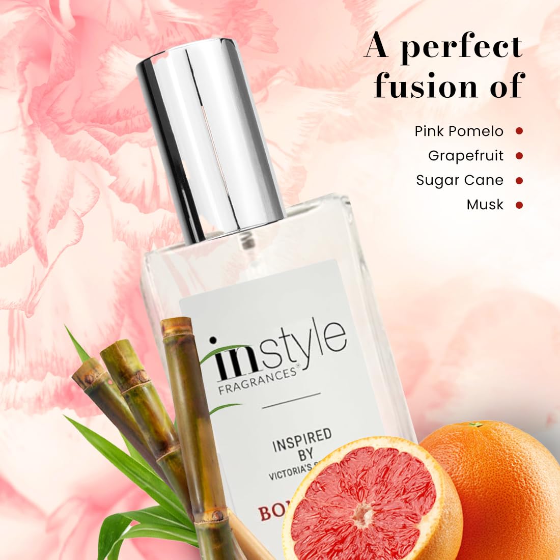 Instyle Fragrances, Inspired by Victoria's Secret's Bombshell, Women’s Eau de Toilette, CLEAN, Vegan, Paraben-Free, Never Tested on Animals, 3.4 Fluid Ounces
