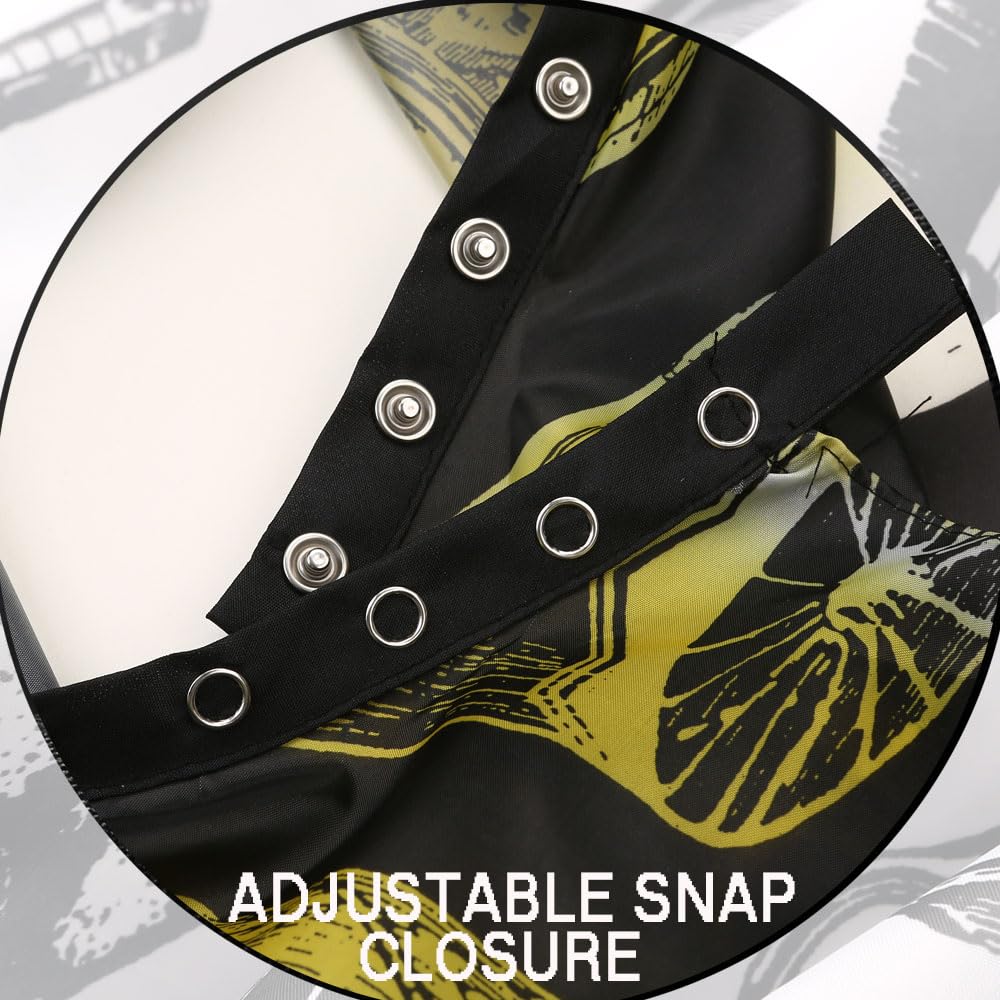 Professional Hair Cutting Cape with Neck Duster Brush, Salon Barber Cape, Hairdressing Accessories Yellow Stripe