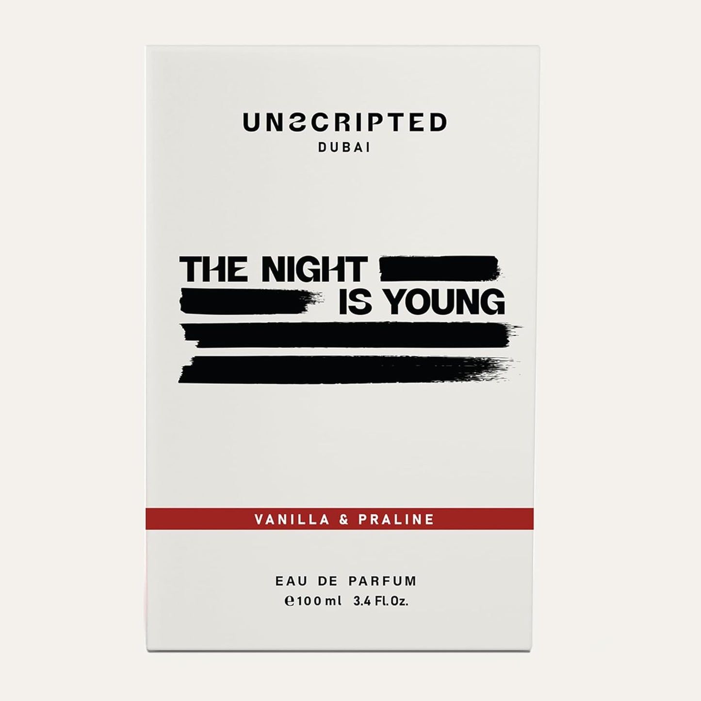 Unscripted. The Night Is Young - Bold, Long-Lasting Perfume For Men And Women - Spicy-Sweet Women Perfume with Notes of Cognac and Vanilla - 3.4 oz