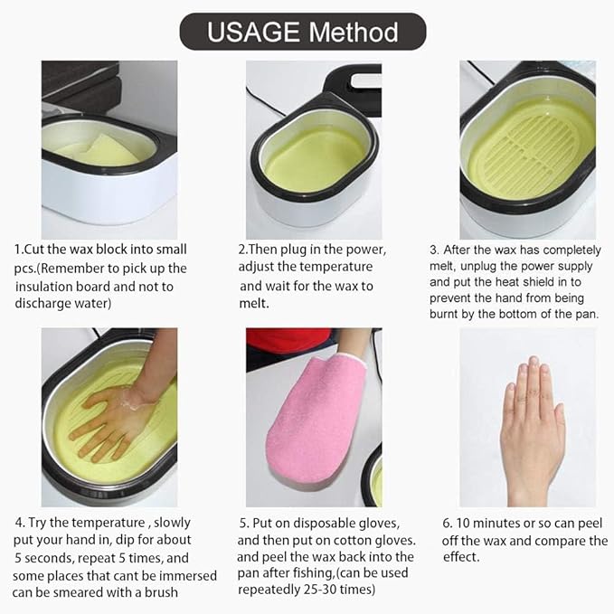 Paraffin Wax Machine for Hand and Feet,Touchscreen Paraffin Wax Warmer with 1.98lb Wax Moisturizing Paraffin Spa Wax Bath Kit, Large Capacity at Home for Smooth and Soft Skin(White)
