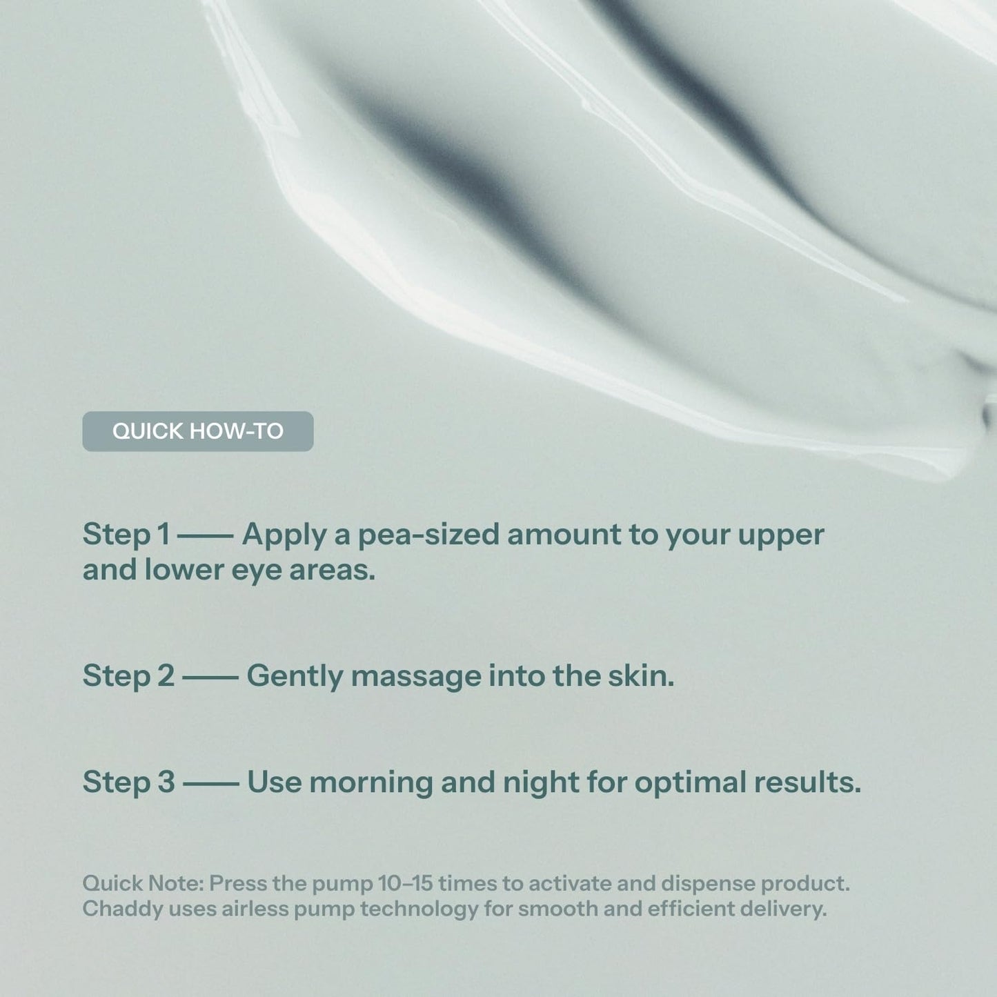 Chaddy Silky Eye Serum | Hydrating Under-Eye Cream for Dark Circles, Fine Lines, Wrinkles, Puffiness, and Bags – Fragrance-Free Formula with Caffeine, Niacinamide, Peptides, and Antioxidants – 15ml