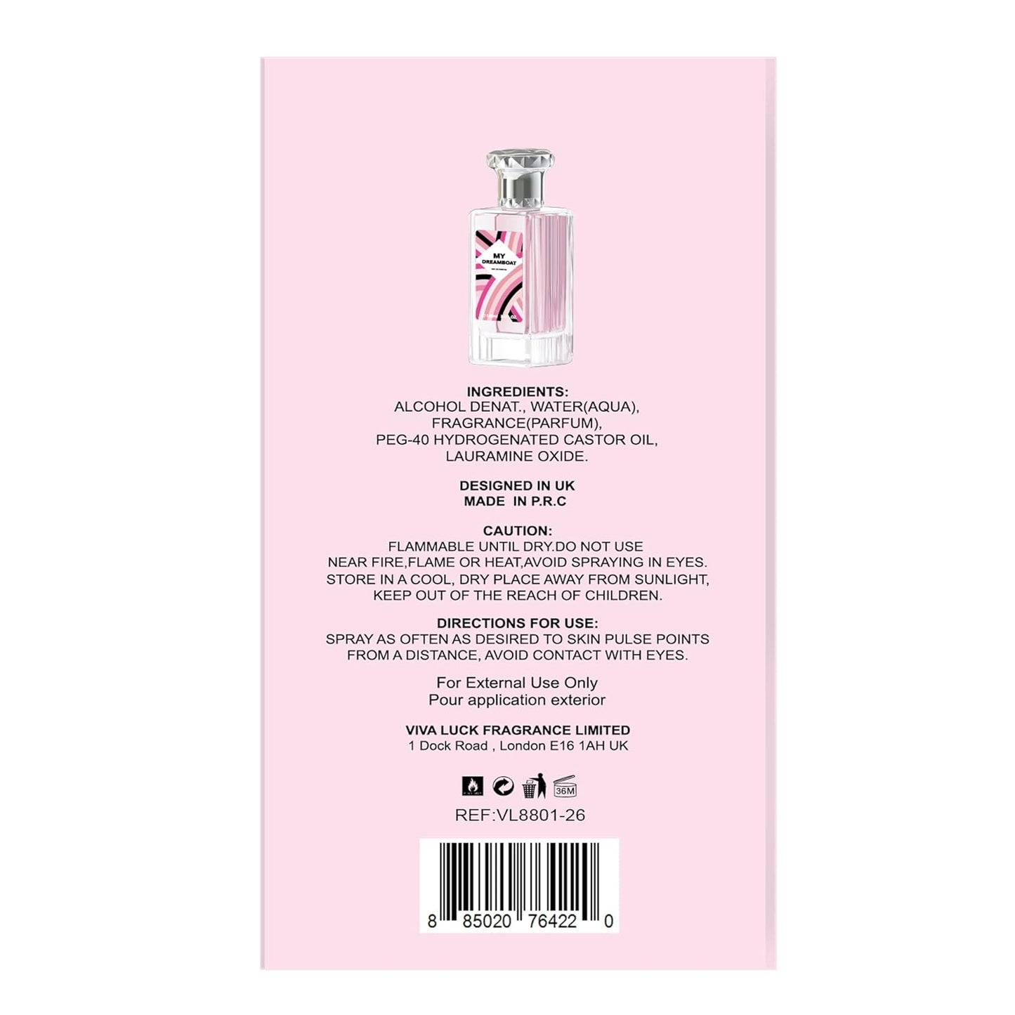 Hybrid & Company Women My Dreamboat Pour Femme Eau De Parfum Vaporisateur Natural Spray 3.4 Fl Oz