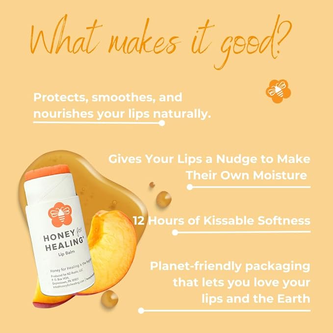 Ultra-Hydrating Tinted Formula Made with Manuka Honey 15+ UMF, Coconut Oil, Beeswax | 12+ Hour Moisture, Zero Waste Recyclable Tube | Lip Moisturizer & Color in One 0.25 oz / 7 gr (Soft Peach)