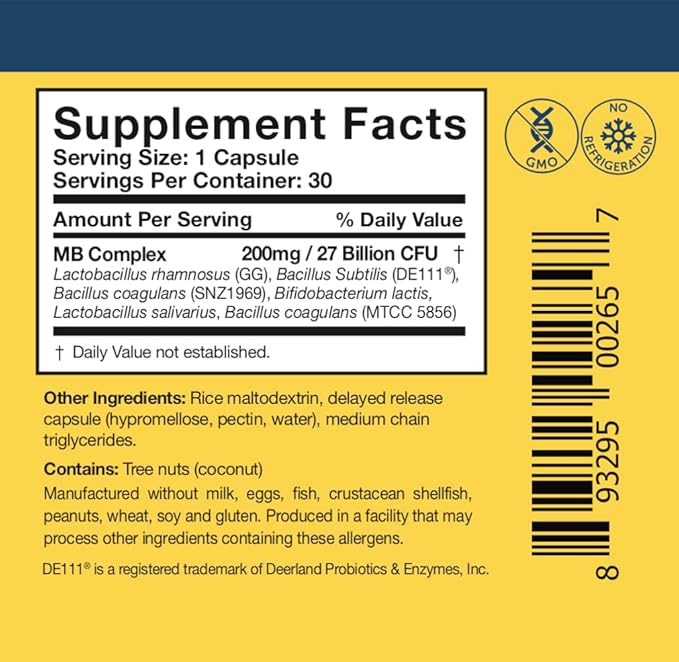 Researched Nutritionals Probiotics for Digestive Health - Multi-Biome - Spore Based Probiotics & Live Probiotics for Gut Health & Immune Support + Healthy Histamine & Cytokine Activity (30 Capsules)