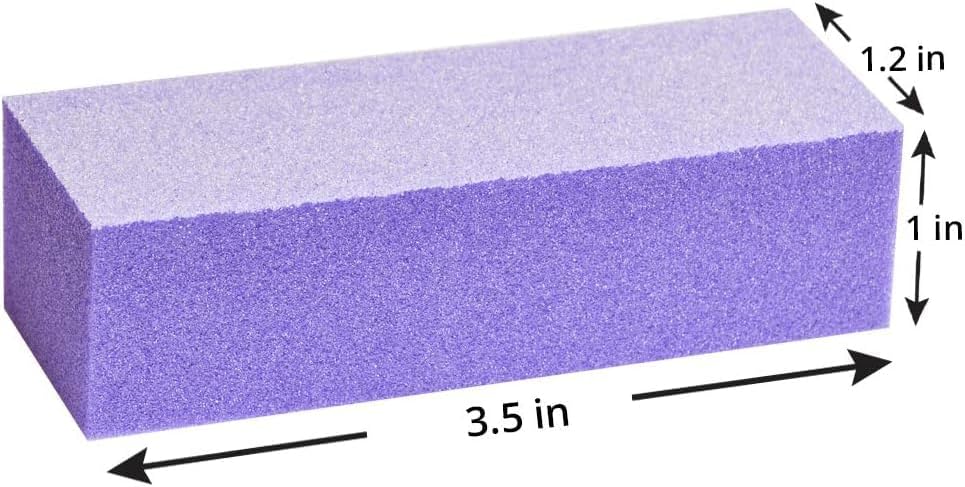 Karlash Nail Buffer Sanding Block Polisher Buffing File Nail Art Manicure Pedicure File (Purple White 60/100)